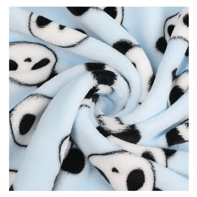 Slatka panda tiskana mekana flanel tkanina