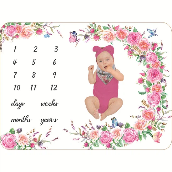 Super Soft Milestone Baby Blanket