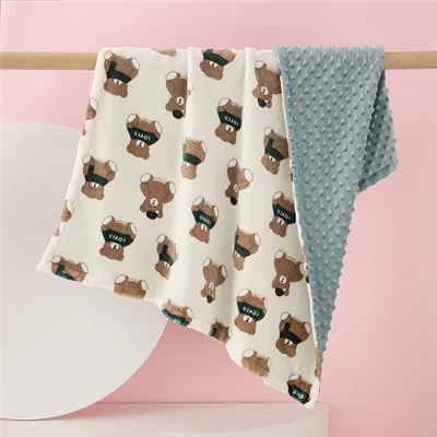 Dvoslojne pokrivače Minky Dots