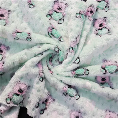 Tkanina od koraljnog flisa s otiskom medvjedića